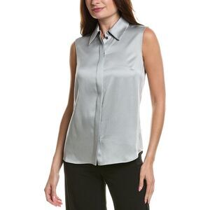 Michael Kors Collection Womens Techno Charm Top, Gray